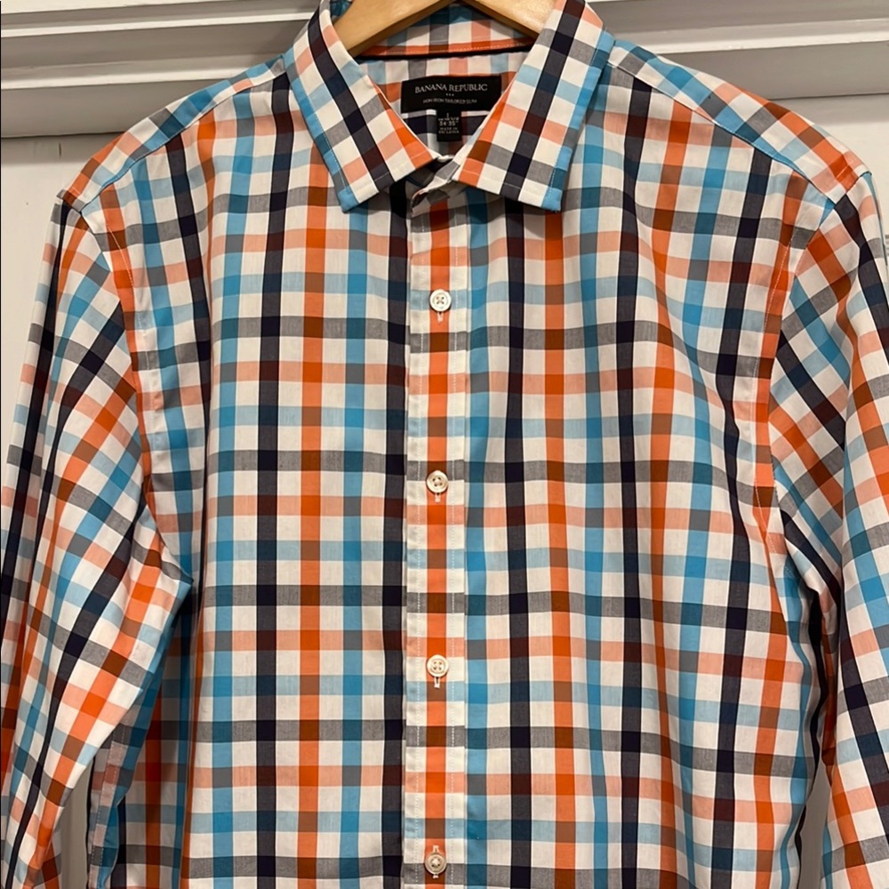 Banana Republic Men's Multicolor Checkered Shirt - Picture 4 of 4